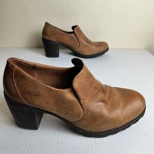 Bøc Born Concept 9.5/41 Brown Ankle Booties with Chunky Heel